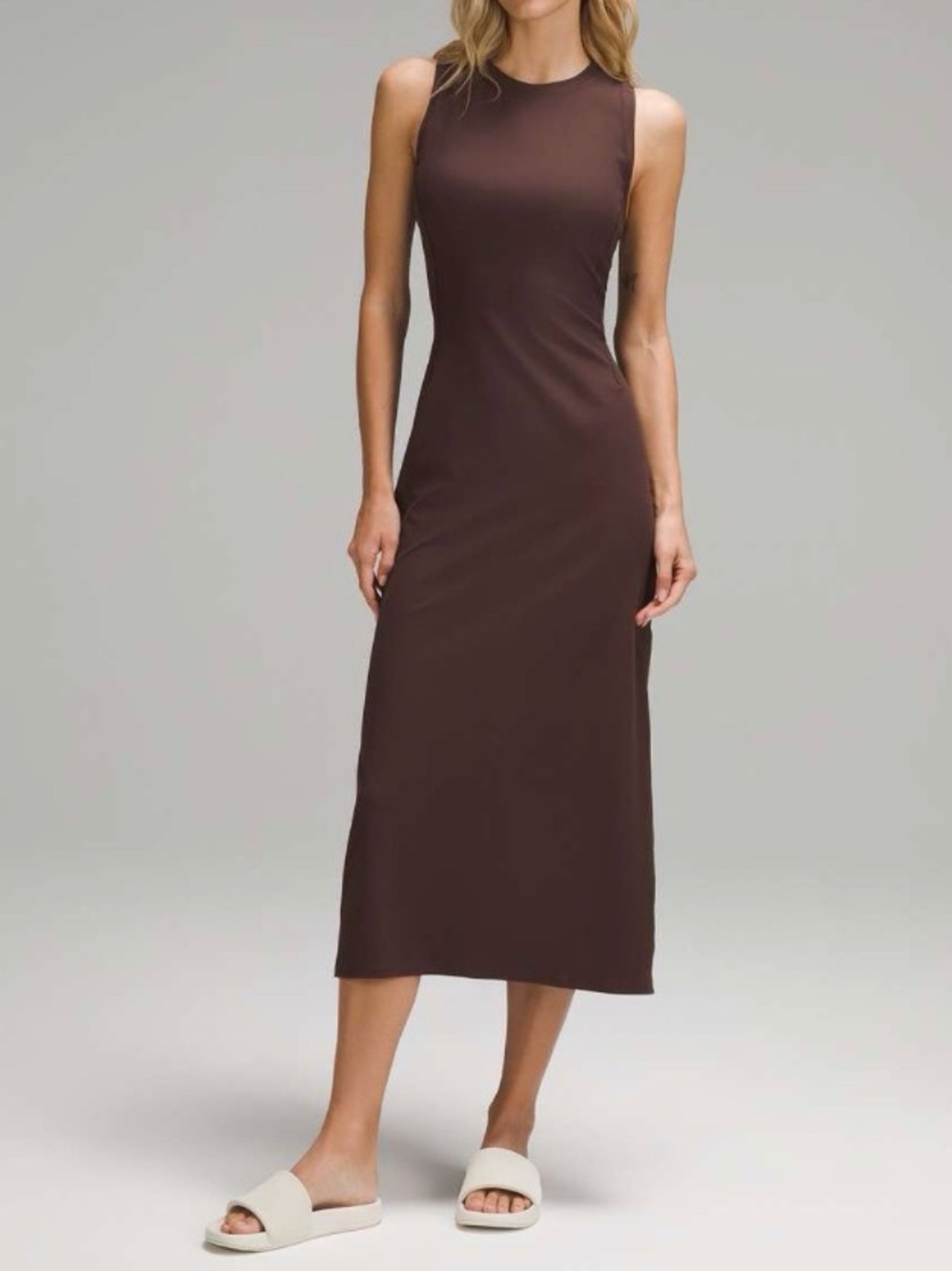 NWT • lululemon All Aligned Ribbed Midi Dress • Espresso • 8